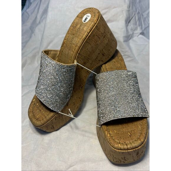 Madden Girl Zahara-R rhinestone platform wedge sandals - Picture 2 of 7